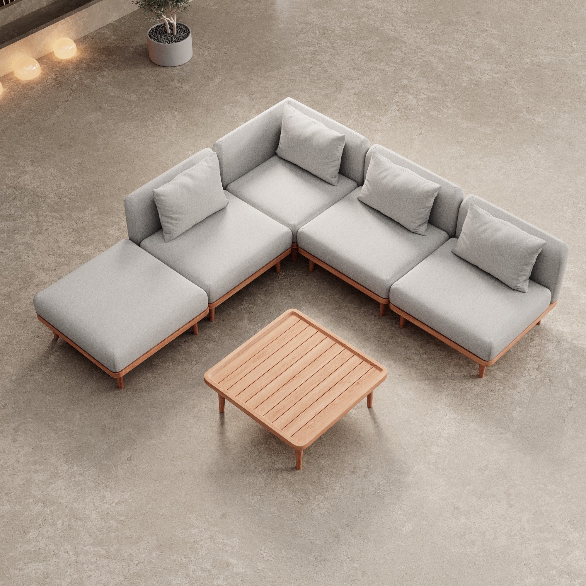 Nouri Modulares Garten-Ecksofa: Luxuriöse Aevora™ Lounge für Außenbereiche