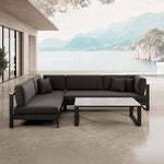 Lade das Bild in den Galerie-Viewer, Luxuriöse Vayla Ecklounge Gartenmöbel Set mit Sunbrella® Polstern &amp; Aluminiumrahmen
