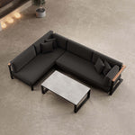 Lade das Bild in den Galerie-Viewer, Luxuriöse Vayla Ecklounge Gartenmöbel Set mit Sunbrella® Polstern &amp; Aluminiumrahmen
