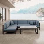 Lade das Bild in den Galerie-Viewer, Luxuriöse Vayla Ecklounge Gartenmöbel Set mit Sunbrella® Polstern &amp; Aluminiumrahmen

