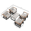 Vayla Luxus Outdoor Lounge Set: 4 Aluminium Sessel & Tisch, wetterfest
