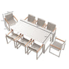 Vayla Essgruppe: Stilvolles Outdoor-Set mit 8 Sesseln und Betonoptik-Tisch