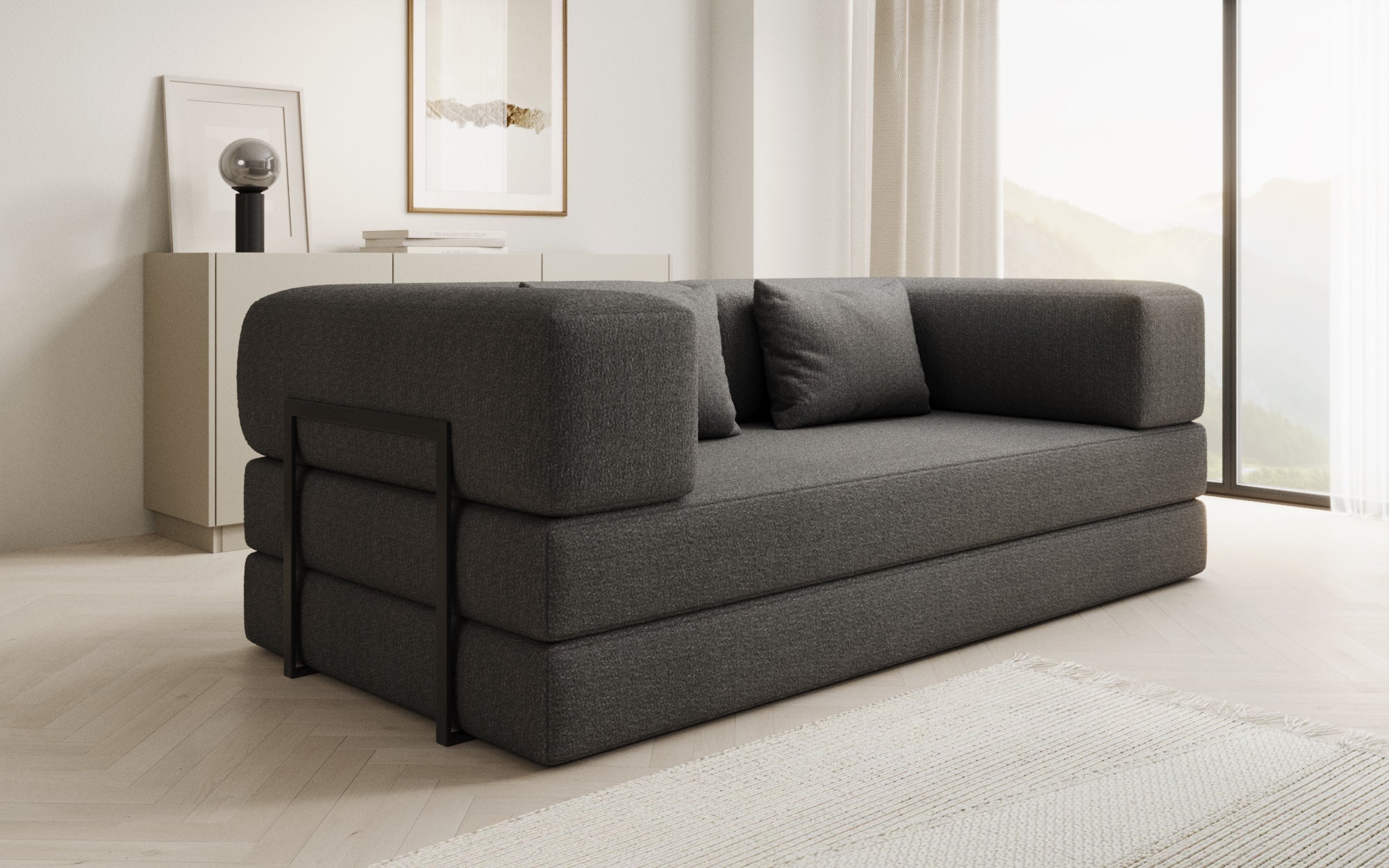 Luxuriöser Bouclé Wechselbezug für Lazy Sofa – Weich, Stilvoll, Schutz