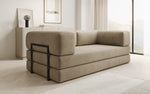 Lade das Bild in den Galerie-Viewer, Luxuriöses &quot;Lazy&quot; 3-Sitzer Samt Designer Sofa mit Schlaffunktion und Stauraum
