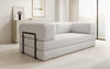 Luxuriöses Designer Lazy 3-Sitzer Schlafsofa mit Stauraum in Bouclé