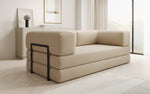 Lade das Bild in den Galerie-Viewer, Luxuriöses Designer Lazy 3-Sitzer Schlafsofa mit Stauraum in Bouclé
