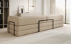 Luxuriöses XXL Bouclé Designer Sofa mit Schlaf- und Stauraumfunktion