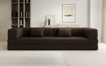 Lade das Bild in den Galerie-Viewer, Luxuriöses XXL Bouclé Designer Sofa mit Schlaf- und Stauraumfunktion
