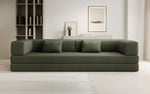 Lade das Bild in den Galerie-Viewer, Luxuriöses XXL Bouclé Designer Sofa mit Schlaf- und Stauraumfunktion
