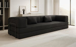 Lade das Bild in den Galerie-Viewer, Luxuriöses XXL Designer Bouclé Sofa – 3 Sitzer mit Schlaffunktion &amp; Stauraum
