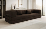 Lade das Bild in den Galerie-Viewer, Luxuriöses XXL Designer Bouclé Sofa – 3 Sitzer mit Schlaffunktion &amp; Stauraum
