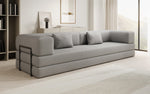 Lade das Bild in den Galerie-Viewer, Luxuriöses XXL Designer Bouclé Sofa – 3 Sitzer mit Schlaffunktion &amp; Stauraum
