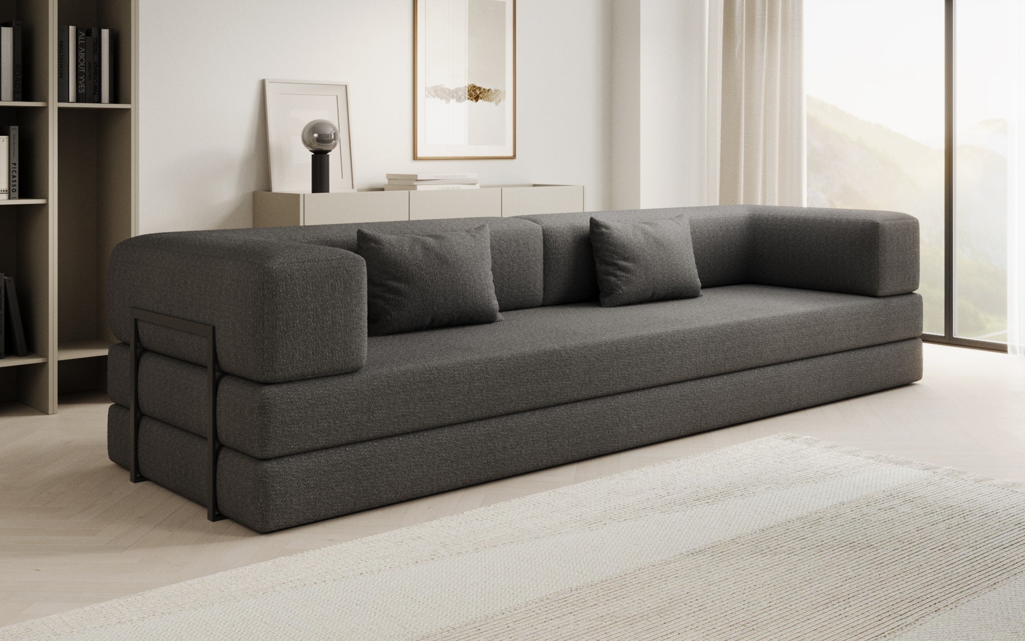 Luxuriöser Bouclé Wechselbezug für Lazy Sofa – Weich, Stilvoll, Schutz