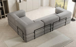 Lade das Bild in den Galerie-Viewer, Luxuriöses Designer Ecksofa Lazy L Bouclé – Vielseitig, Gemütlich mit Schlaffunktion &amp; Stauraum
