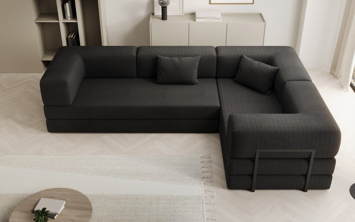 Luxuriöses Designer Ecksofa Lazy L Bouclé – Vielseitig, Gemütlich mit Schlaffunktion & Stauraum