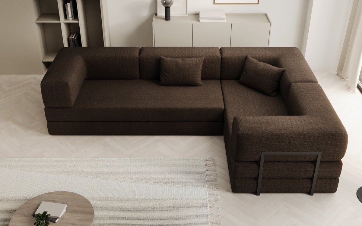 Luxuriöses Designer Ecksofa Lazy L Bouclé – Vielseitig, Gemütlich mit Schlaffunktion & Stauraum