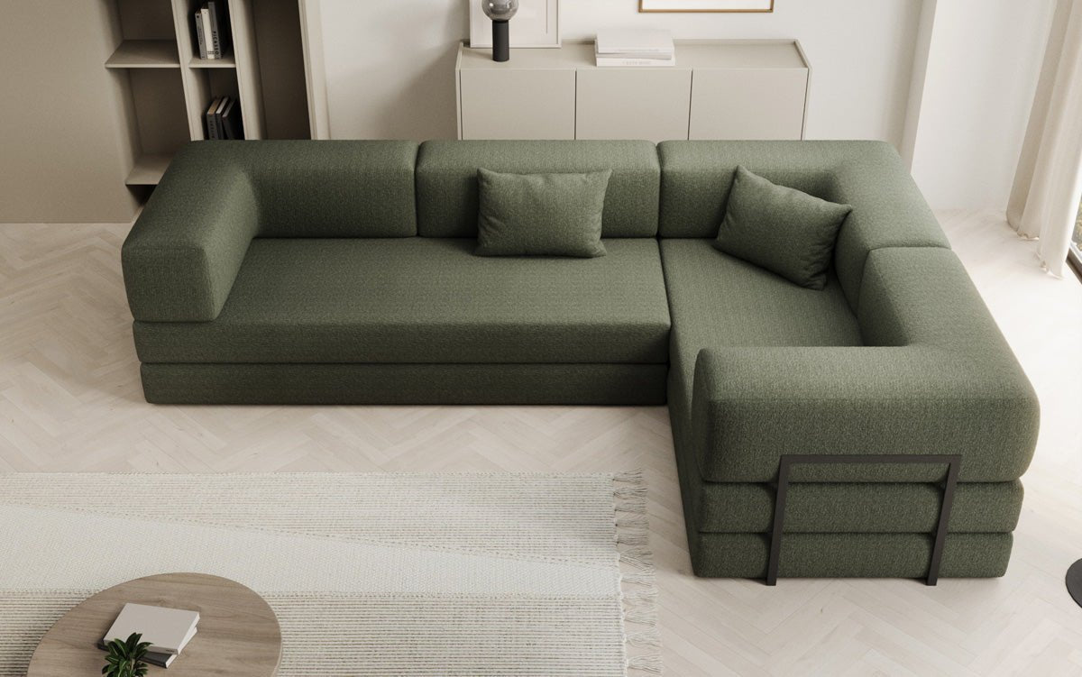 Luxuriöses Designer Ecksofa Lazy L Bouclé – Vielseitig, Gemütlich mit Schlaffunktion & Stauraum