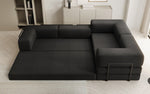 Lade das Bild in den Galerie-Viewer, Luxuriöses Bouclé L-Sofa Lazy L: Schlaffunktion, Stauraum, Komfort, Modernes Design

