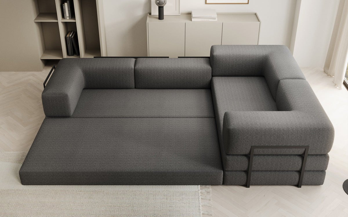 Luxuriöses Designer Ecksofa Lazy L Bouclé – Vielseitig, Gemütlich mit Schlaffunktion & Stauraum