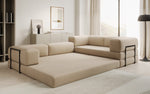 Lade das Bild in den Galerie-Viewer, Luxuriöses Designer Ecksofa Lazy L Bouclé – Vielseitig, Gemütlich mit Schlaffunktion &amp; Stauraum
