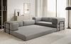 Luxuriöses Bouclé L-Sofa Lazy L: Schlaffunktion, Stauraum, Komfort, Modernes Design