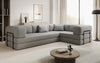 Luxuriöses Bouclé L-Sofa Lazy L: Schlaffunktion, Stauraum, Komfort, Modernes Design