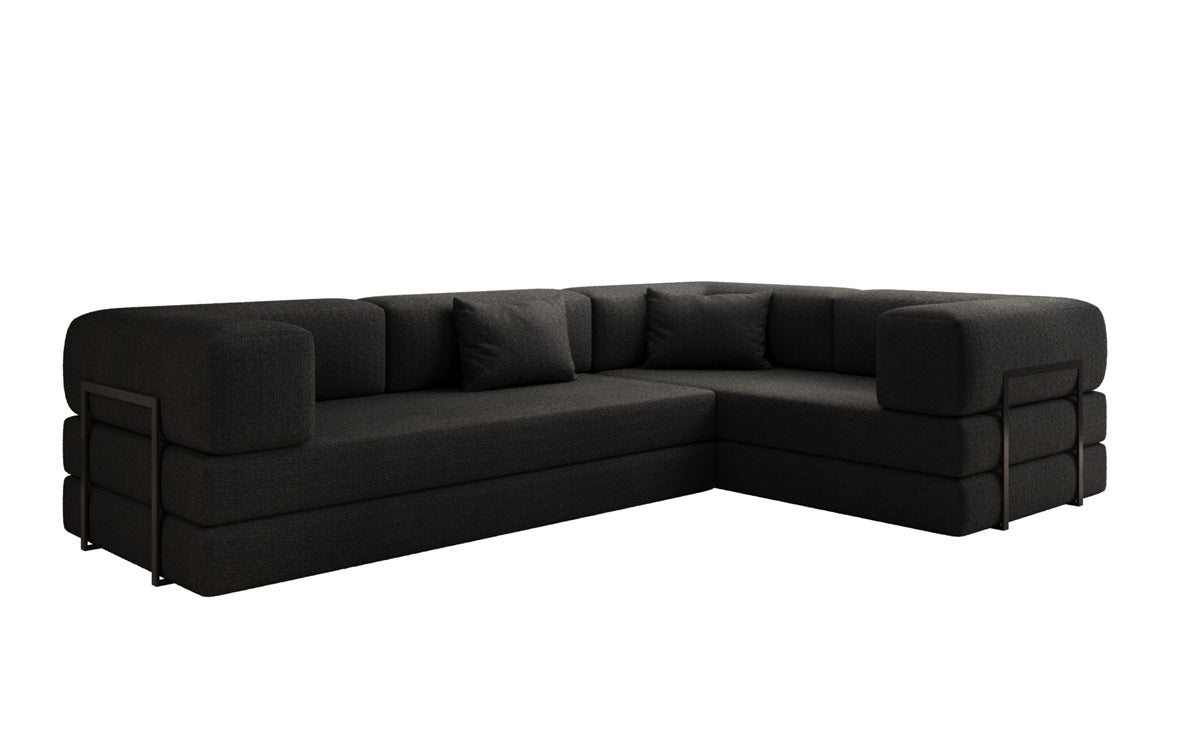Luxuriöses Designer Ecksofa Lazy L Bouclé – Vielseitig, Gemütlich mit Schlaffunktion & Stauraum