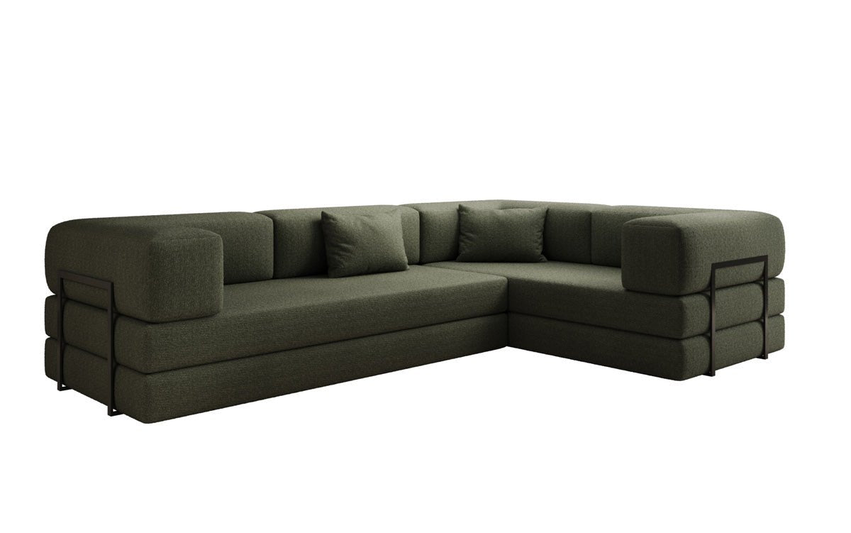 Luxuriöses Designer Ecksofa Lazy L Bouclé – Vielseitig, Gemütlich mit Schlaffunktion & Stauraum
