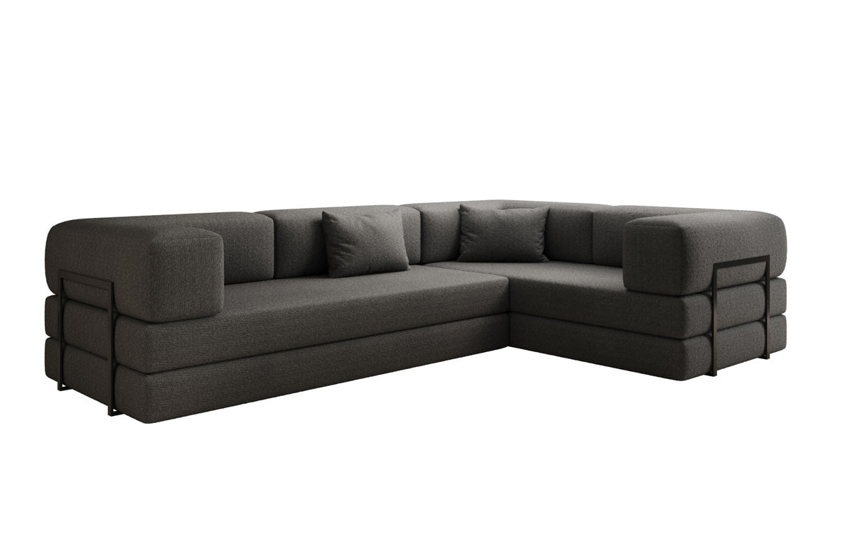 Luxuriöses Designer Ecksofa Lazy L Bouclé – Vielseitig, Gemütlich mit Schlaffunktion & Stauraum