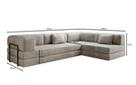 Lade das Bild in den Galerie-Viewer, Luxuriöses L-förmiges Samt Designer Sofa mit Schlaffunktion und Stauraum
