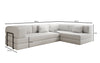 Designer Lazy L Ecksofa Bouclé Bezug mit Schlaffunktion und Praktischem Stauraum