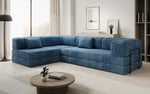 Lade das Bild in den Galerie-Viewer, Luxuriöses Design Ecksofa Lazy L: Cordstoff, Schlaffunktion, Stauraum
