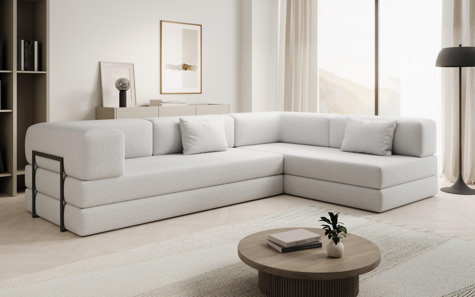 Luxuriöser Bouclé Wechselbezug für Lazy Sofa – Weich, Stilvoll, Schutz