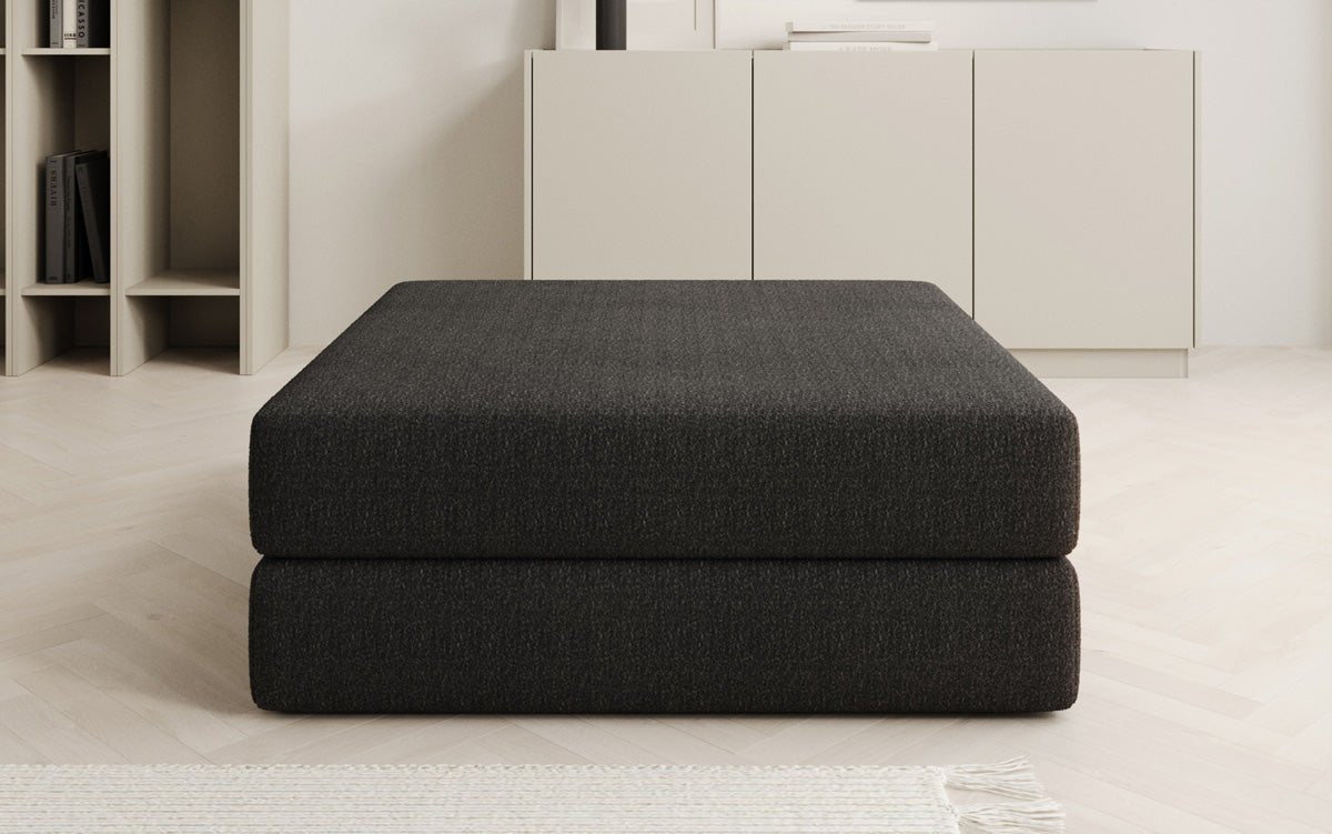Gemütlicher Lazy Bouclé Beistellhocker mit Stauraum und Schlaffunktion – Mehrfarbig
