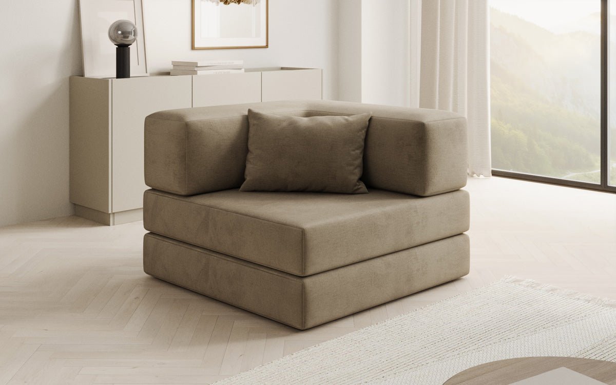 Luxuriöser Samt-Relax-Sessel: Ergonomisch, Bequem, mit Schlaffunktion und Stauraum