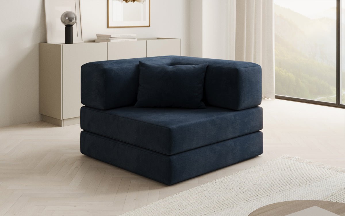 Samtiger Designer Schlafsofa Sessel – Gemütlich, Modern, Multifunktional, Luxuriös