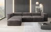 Luxuriöses L-Sofa Snug, Samtbezug, Modulares Ecksofa, Gemütlich & Stilvoll