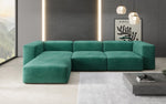 Lade das Bild in den Galerie-Viewer, Luxuriöses L-Sofa Snug, Samtbezug, Modulares Ecksofa, Gemütlich &amp; Stilvoll
