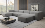 Lade das Bild in den Galerie-Viewer, Luxuriöses U-Sofa Snug, Modernes Design, Bequemer Stoffbezug, Viele Farben
