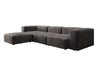 Luxuriöses L-Sofa Snug, Samtbezug, Modulares Ecksofa, Gemütlich & Stilvoll