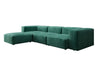 Luxuriöses L-Sofa Snug, Samtbezug, Modulares Ecksofa, Gemütlich & Stilvoll
