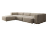 Luxuriöses L-Sofa Snug, Samtbezug, Modulares Ecksofa, Gemütlich & Stilvoll