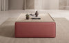 Lesley Multifunktionaler Beistellhocker Couchtisch aus Stoff mit Integriertem Stauraum