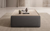 Lesley Multifunktionaler Beistellhocker Couchtisch aus Stoff mit Integriertem Stauraum