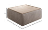 Lesley Multifunktionaler Beistellhocker Couchtisch aus Stoff mit Integriertem Stauraum