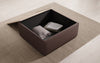 Lesley Multifunktionaler Beistellhocker Couchtisch aus Stoff mit Integriertem Stauraum