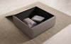 Lesley Multifunktionaler Beistellhocker Couchtisch aus Stoff mit Integriertem Stauraum