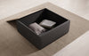 Lesley Multifunktionaler Beistellhocker Couchtisch aus Stoff mit Integriertem Stauraum