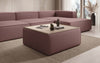 Lesley Multifunktionaler Beistellhocker Couchtisch aus Stoff mit Integriertem Stauraum