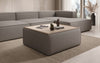 Lesley Multifunktionaler Beistellhocker Couchtisch aus Stoff mit Integriertem Stauraum